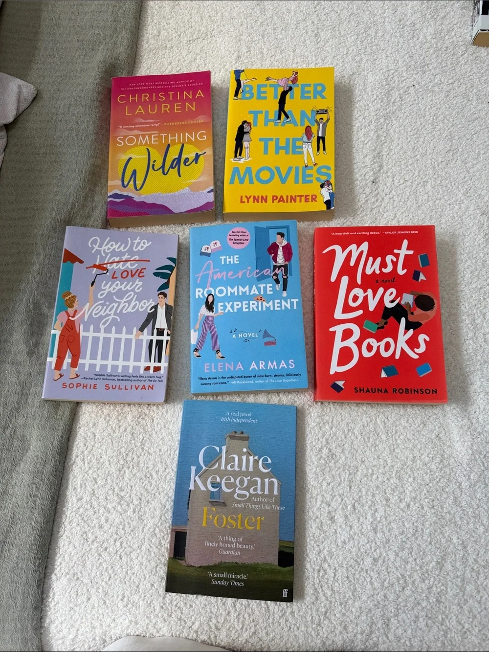 6 Colorful Paperback Book Set -for young adults. Like new